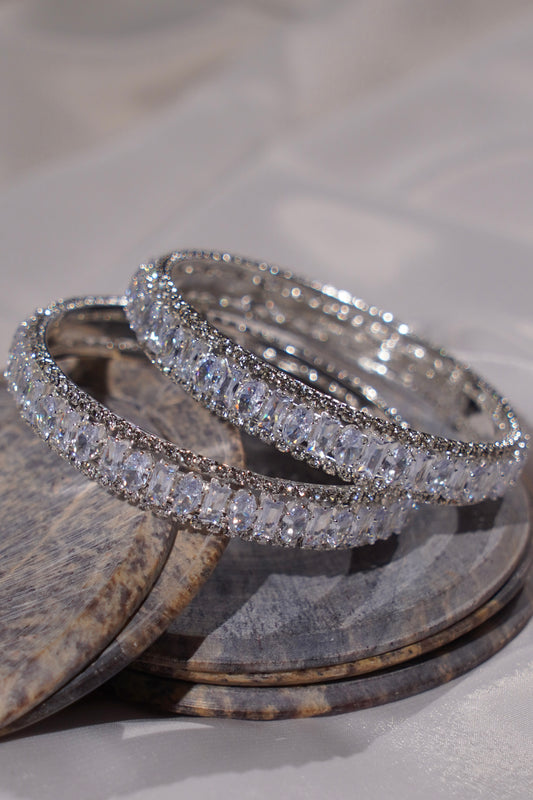 TAAL- Silver AD Bangles (Set of 2)