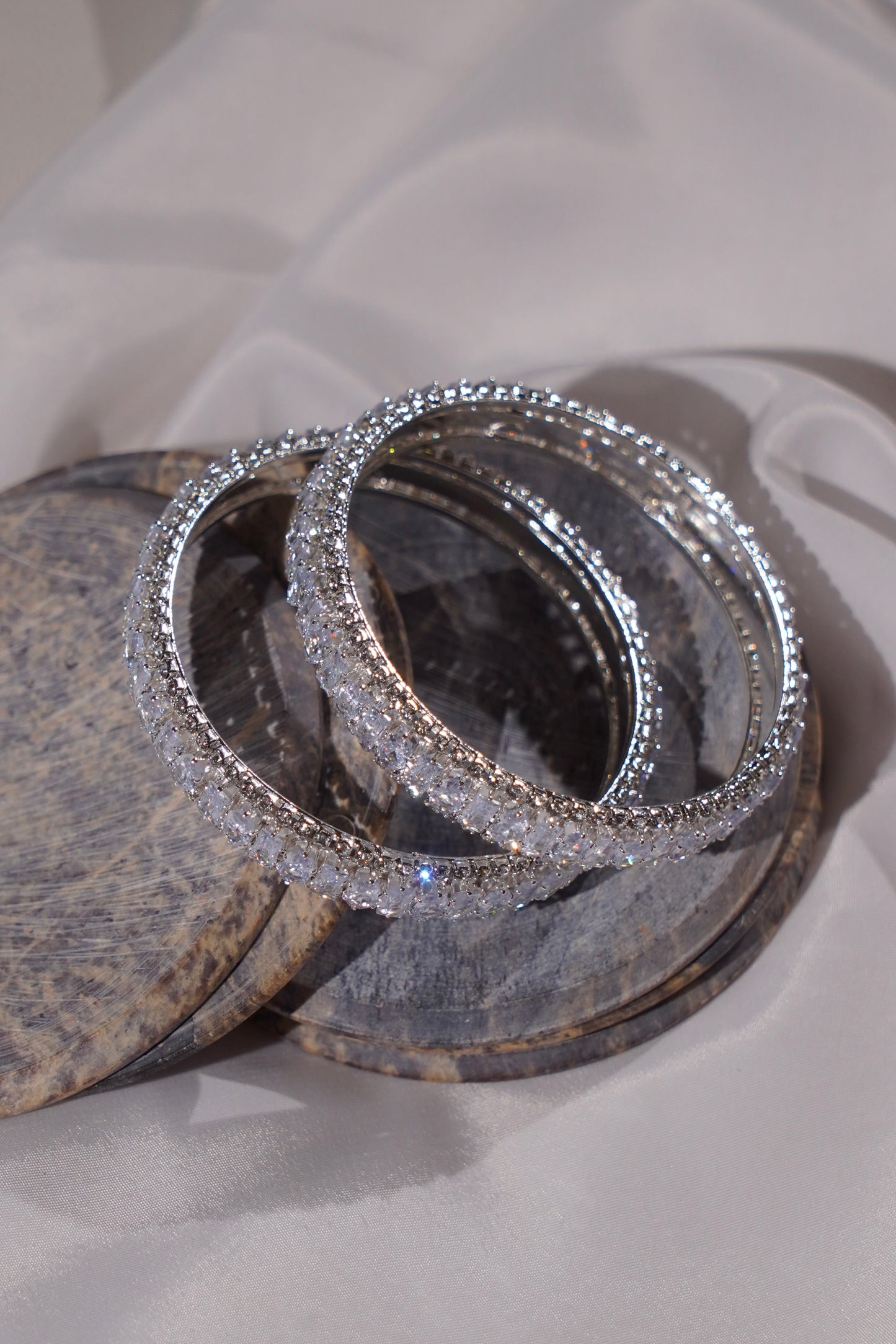 TAAL- Silver AD Bangles (Set of 2)