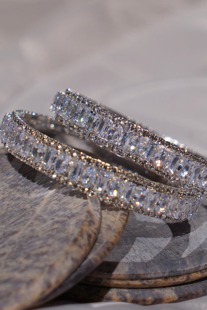 TAAL- Silver AD Bangles (Set of 2)