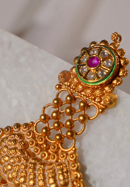 ANIKA- Gold Dangling Earrings