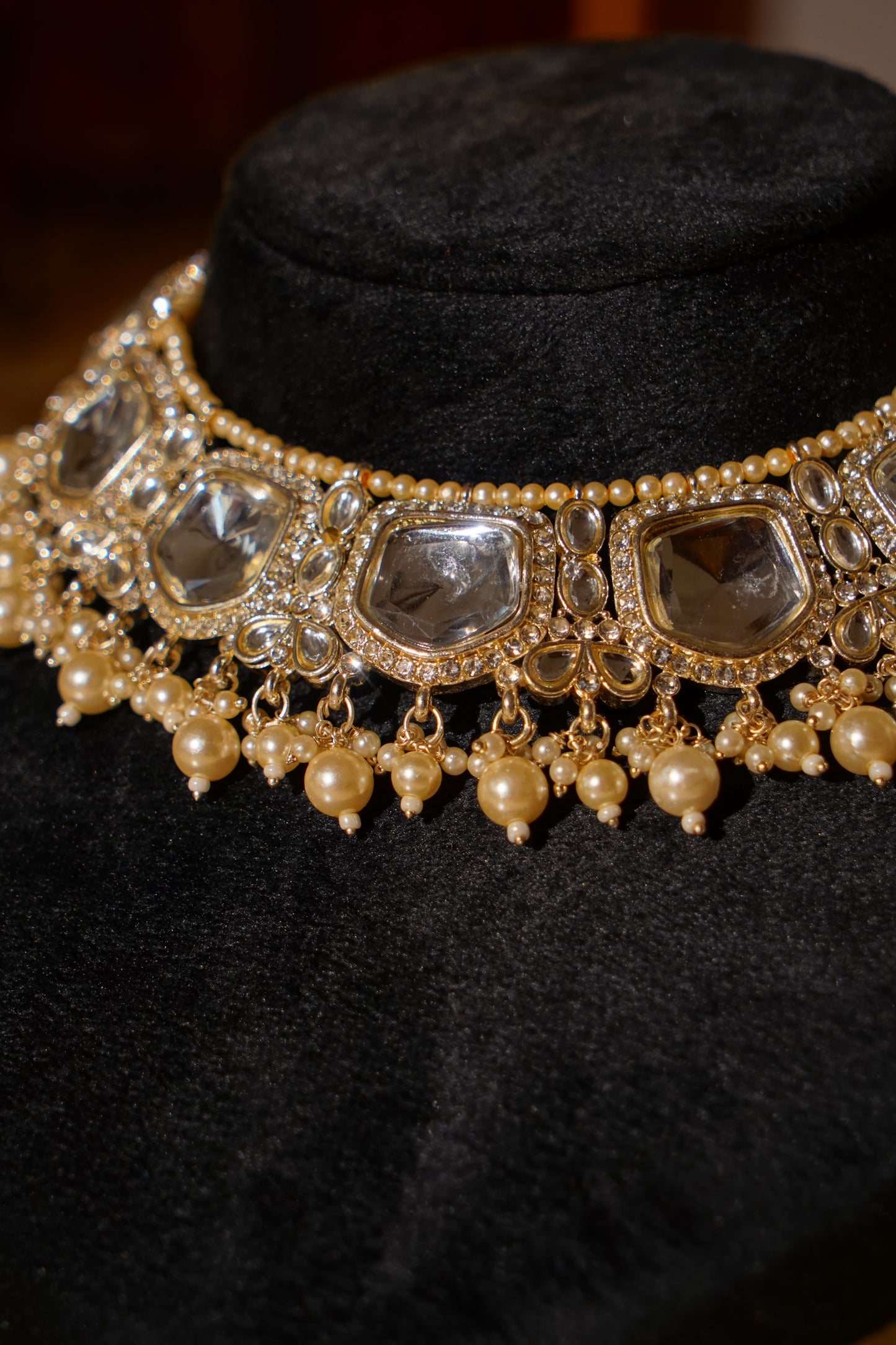 SANIYA- Gold Plated Polki Set