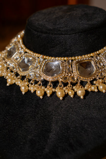 SANIYA- Gold Plated Polki Set