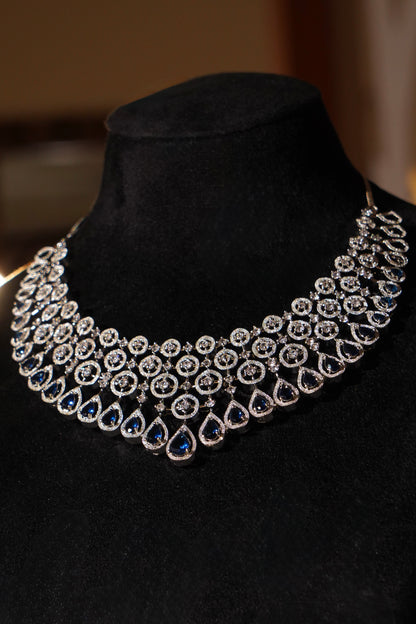 MANNAT- Diamanté Accent Choker Set