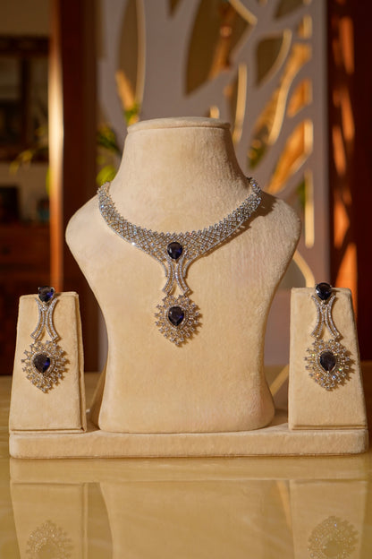 ALINA- Diamanté Accent Choker Set