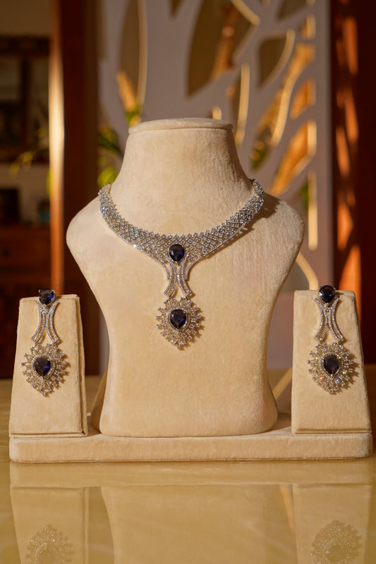 ALINA- Diamanté Accent Choker Set