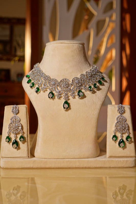SHAILA- Diamanté Accent Necklace Set
