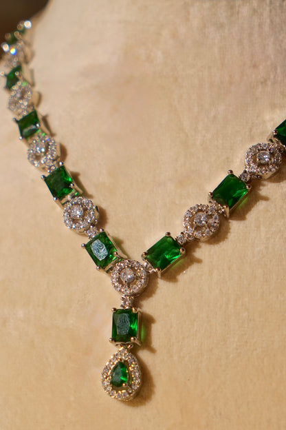 AMISHA- AD Diamanté Necklace Set