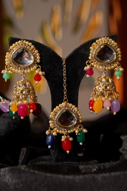 SANIYA- Gold Plated Polki Set