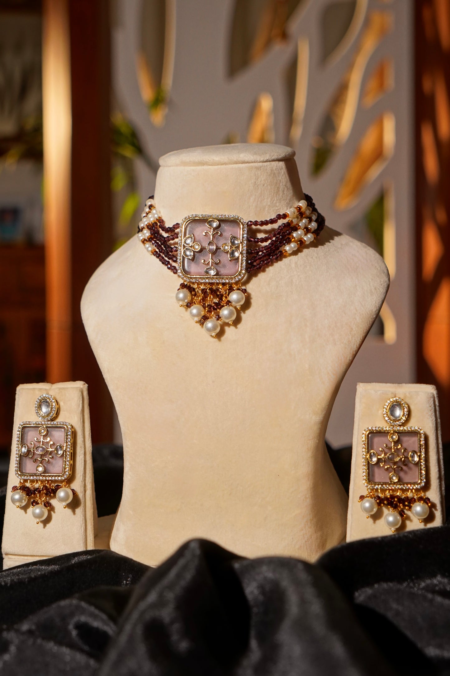 HANIYA- Kundan & Moissanite Choker Set