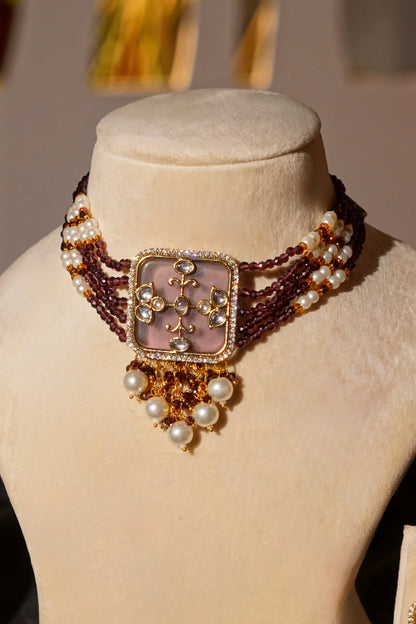 HANIYA- Kundan & Moissanite Choker Set