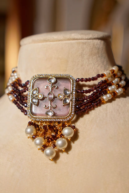 HANIYA- Kundan & Moissanite Choker Set