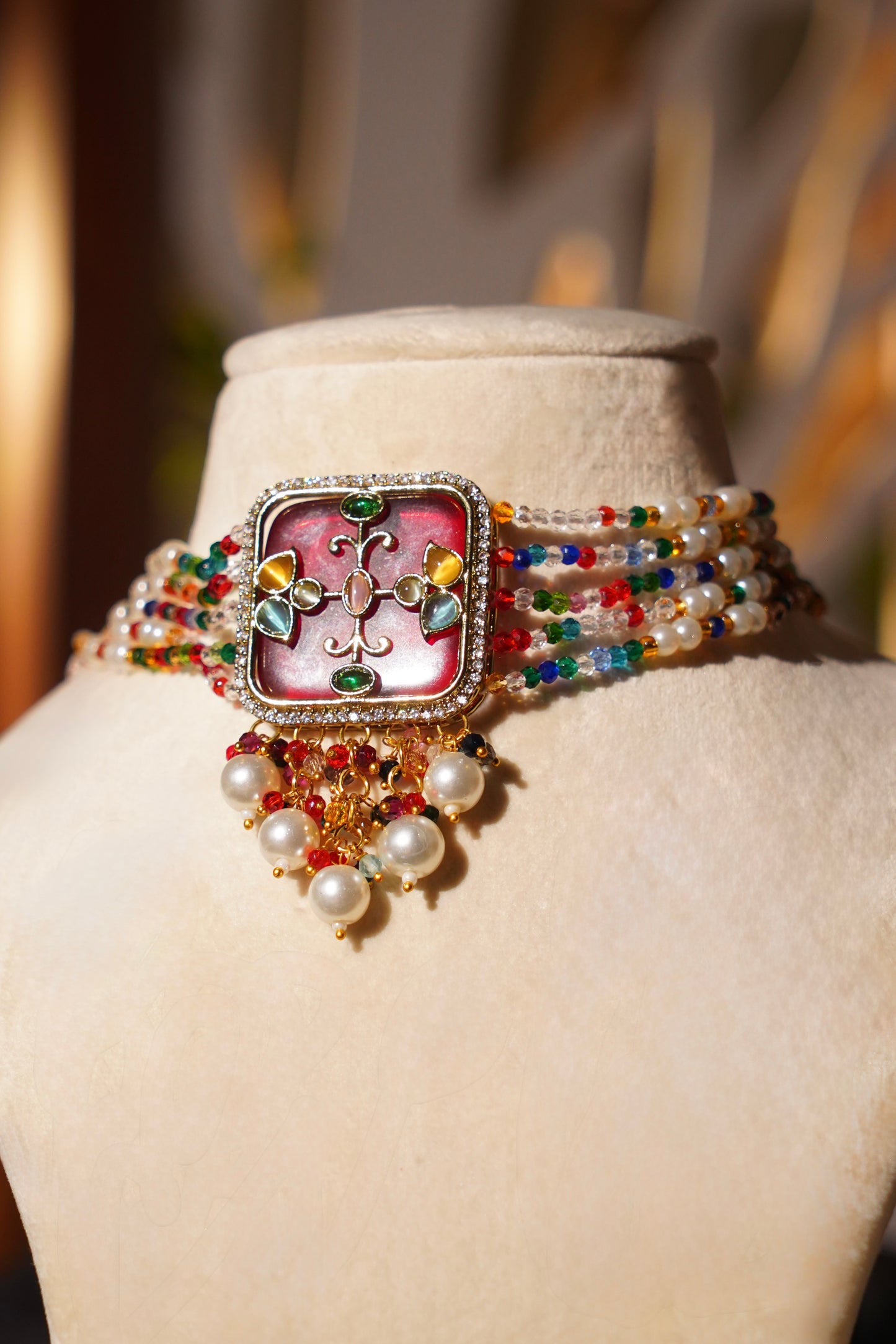 HANIYA- Kundan & Moissanite Choker Set