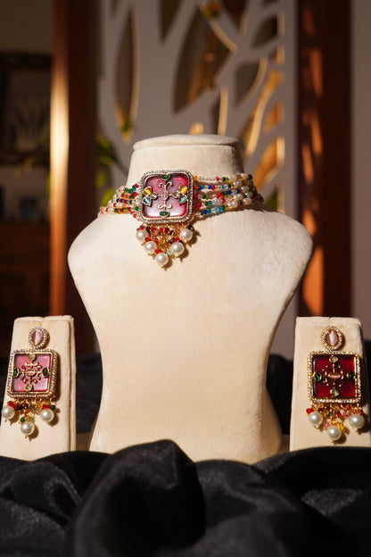 HANIYA- Kundan & Moissanite Choker Set