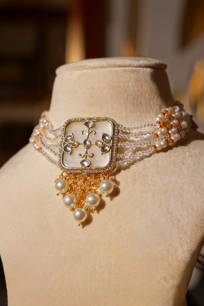 HANIYA- Kundan & Moissanite Choker Set