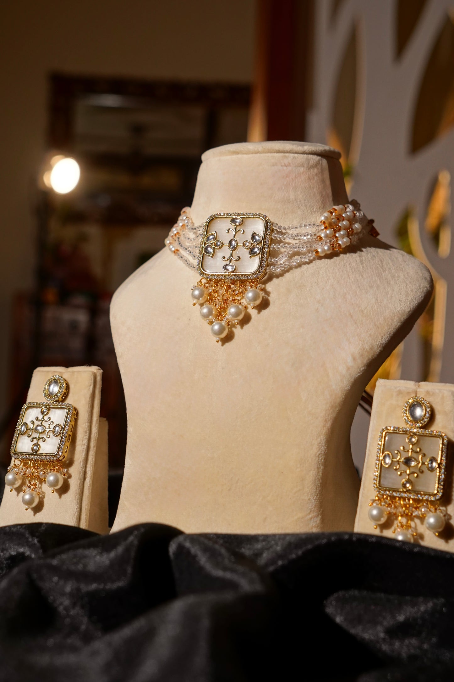 HANIYA- Kundan & Moissanite Choker Set