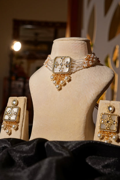 HANIYA- Kundan & Moissanite Choker Set