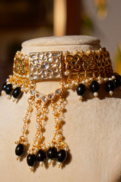 ISRA- Gold Kundan Choker Set
