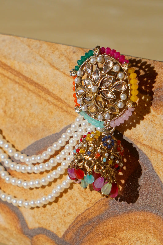 JASHN- Jhumka Earrings with Detachable Ear Chains
