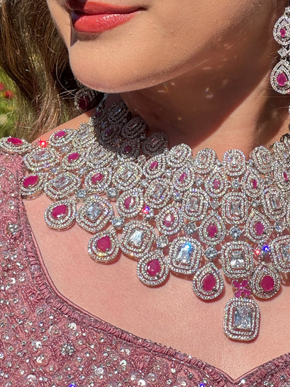 ALIA- Diamanté Accent Necklace Set
