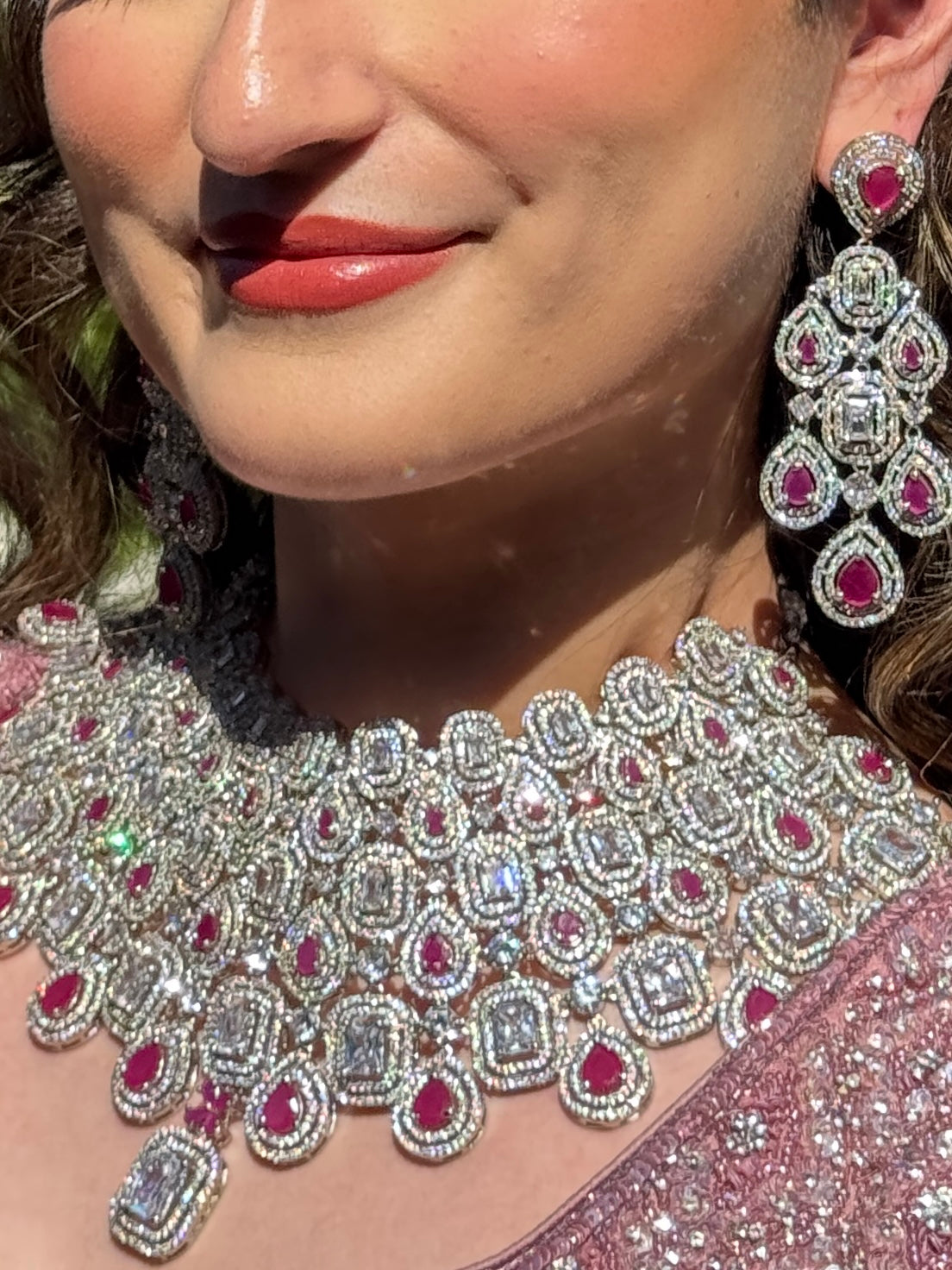 ALIA- Diamanté Accent Necklace Set