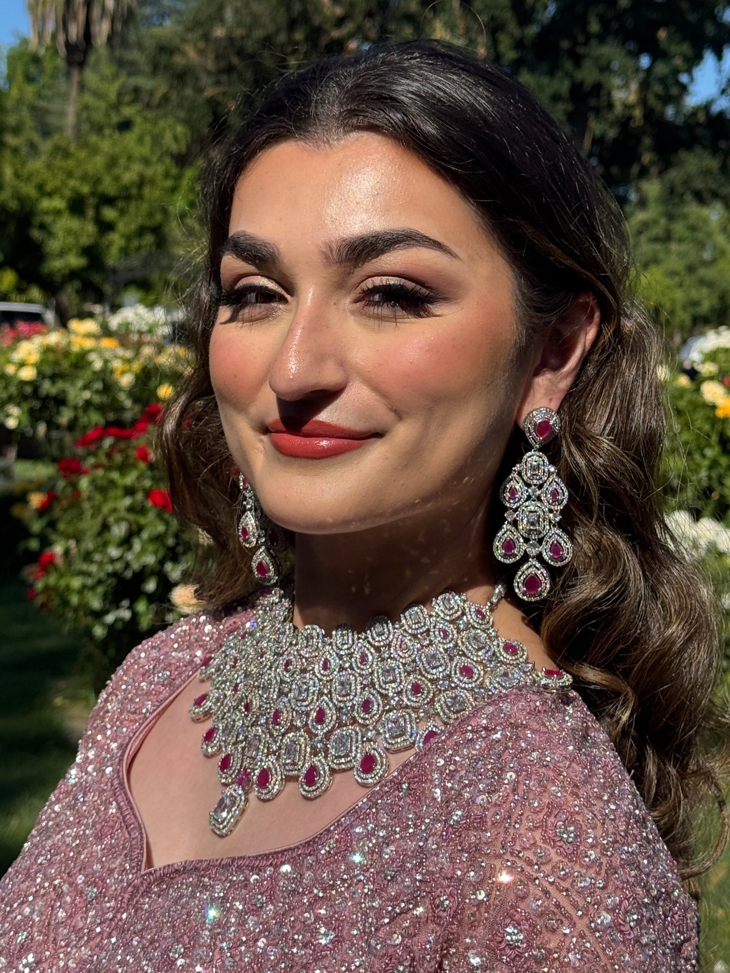 ALIA- Diamanté Accent Necklace Set