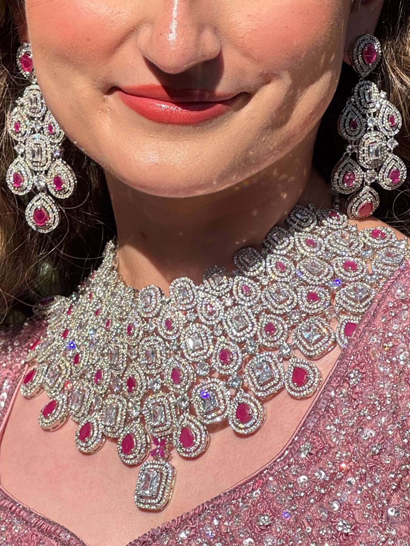 ALIA- Diamanté Accent Necklace Set