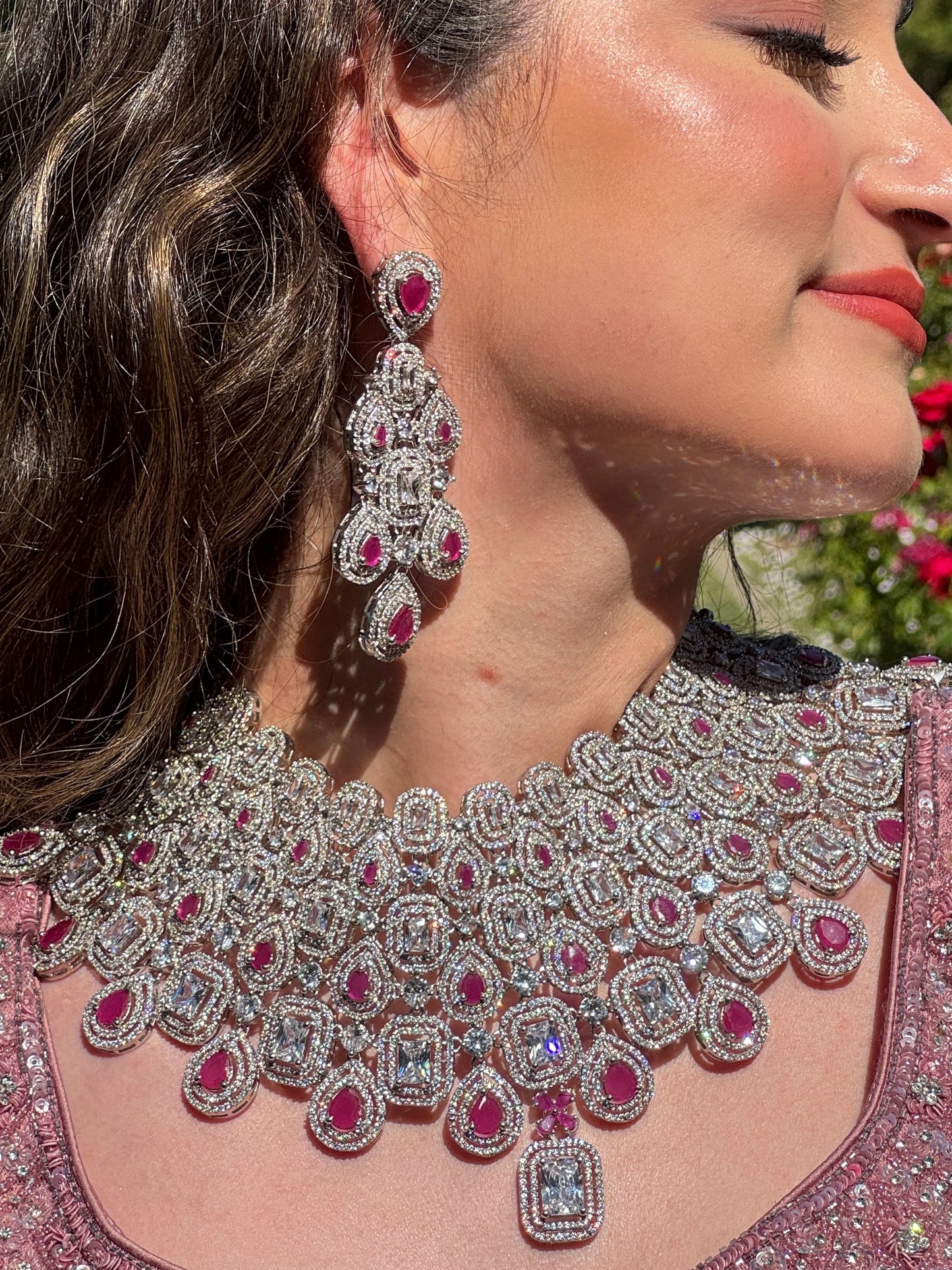 ALIA- Diamanté Accent Necklace Set