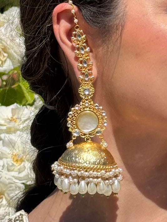 ILAHI- Jhumka Earrings with Tikka Set