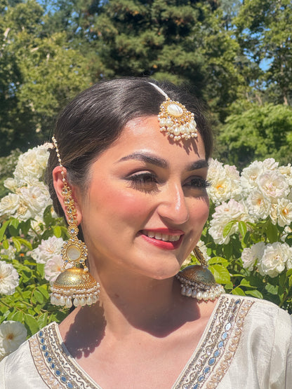 ILAHI- Jhumka Earrings with Tikka Set