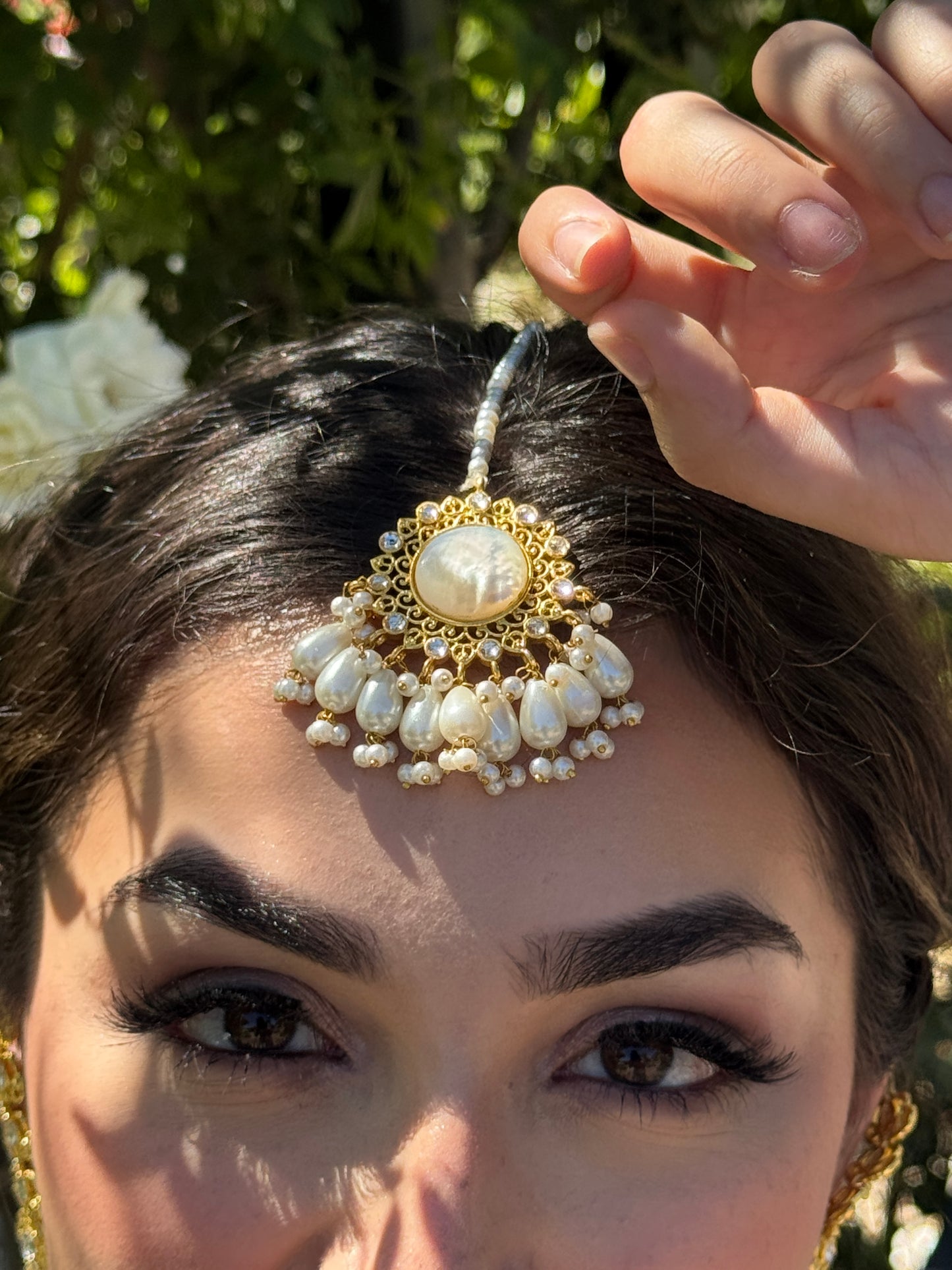 ILAHI- Jhumka Earrings with Tikka Set