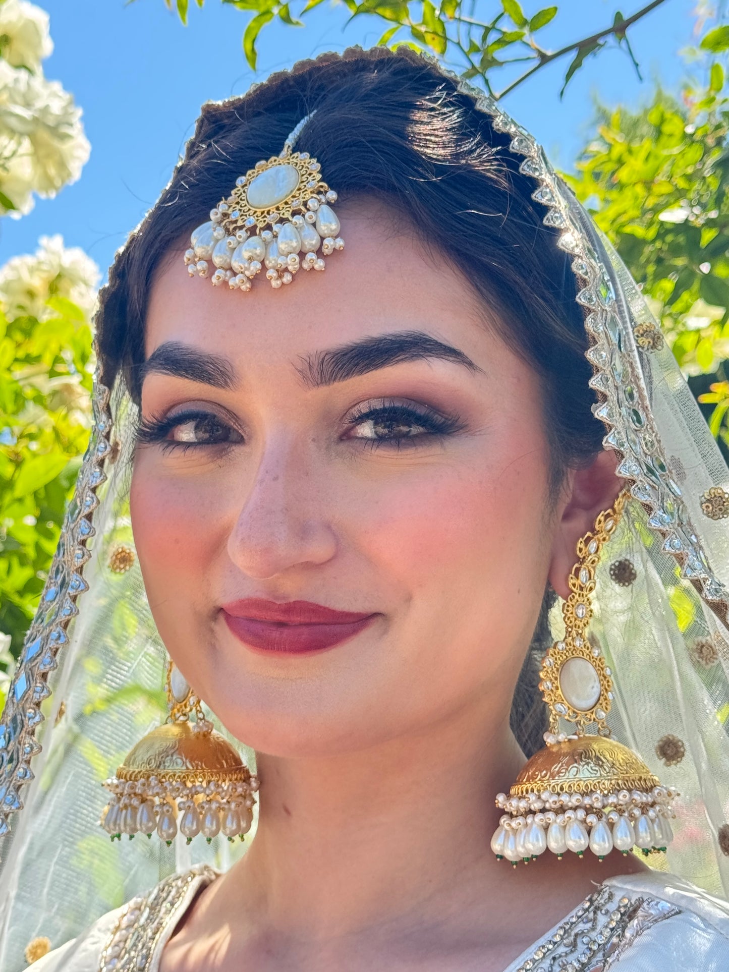 ILAHI- Jhumka Earrings with Tikka Set