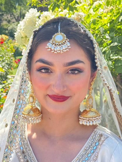 ILAHI- Jhumka Earrings with Tikka Set