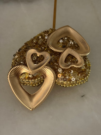 SIENNA Heart Earrings, view 2 — AFREEN by toor