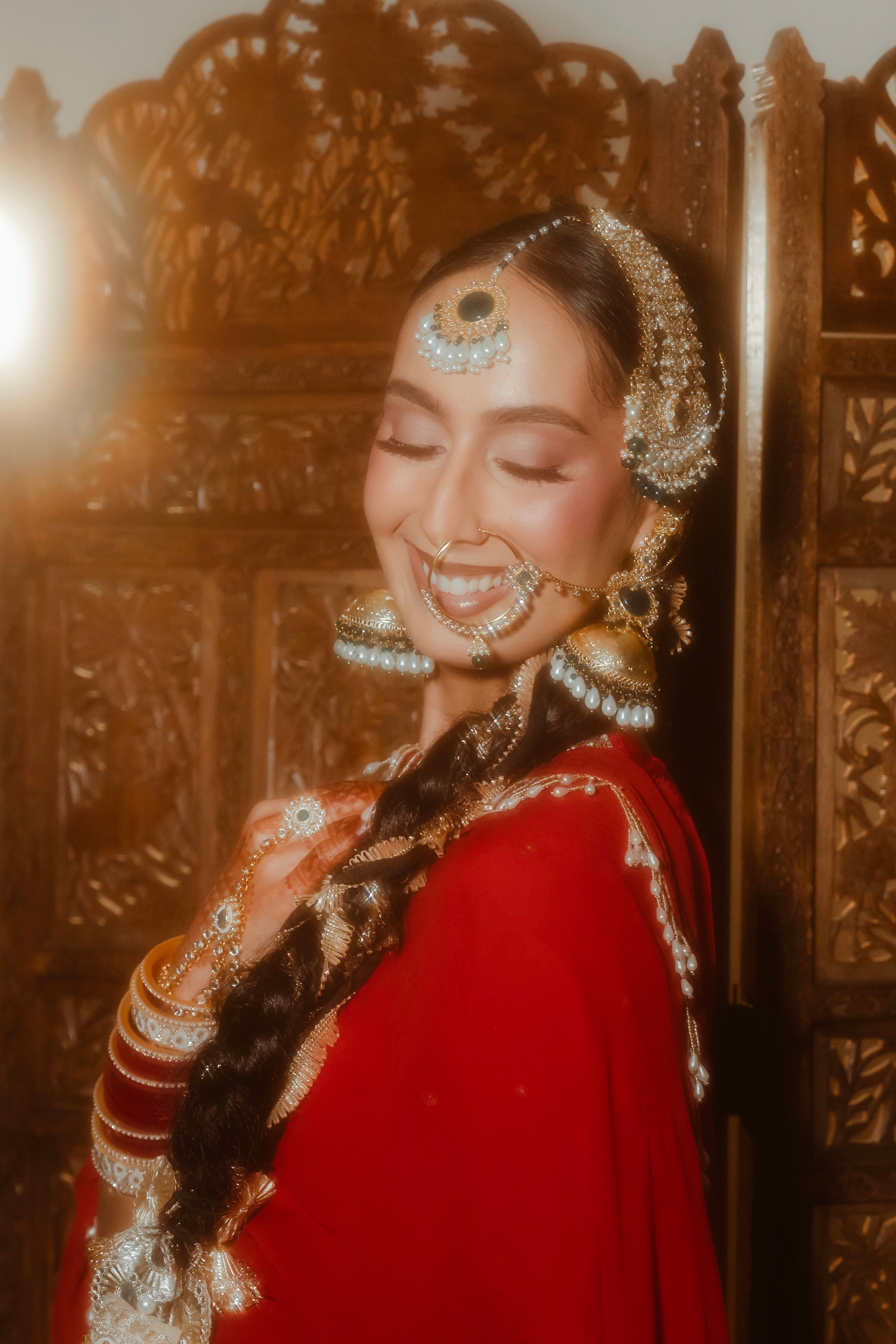 ILAHI Jhumka Earrings with Tikka Set, view 9 — AFREEN by toor